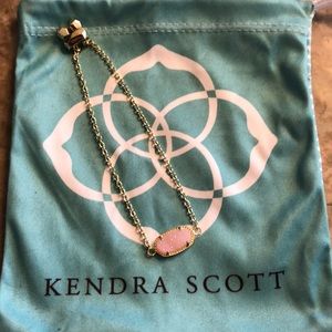 Kendra Scott Pink Drusy Elaina Bracelet
